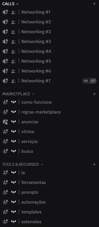 Canais do Aristoi Club no Discord 1